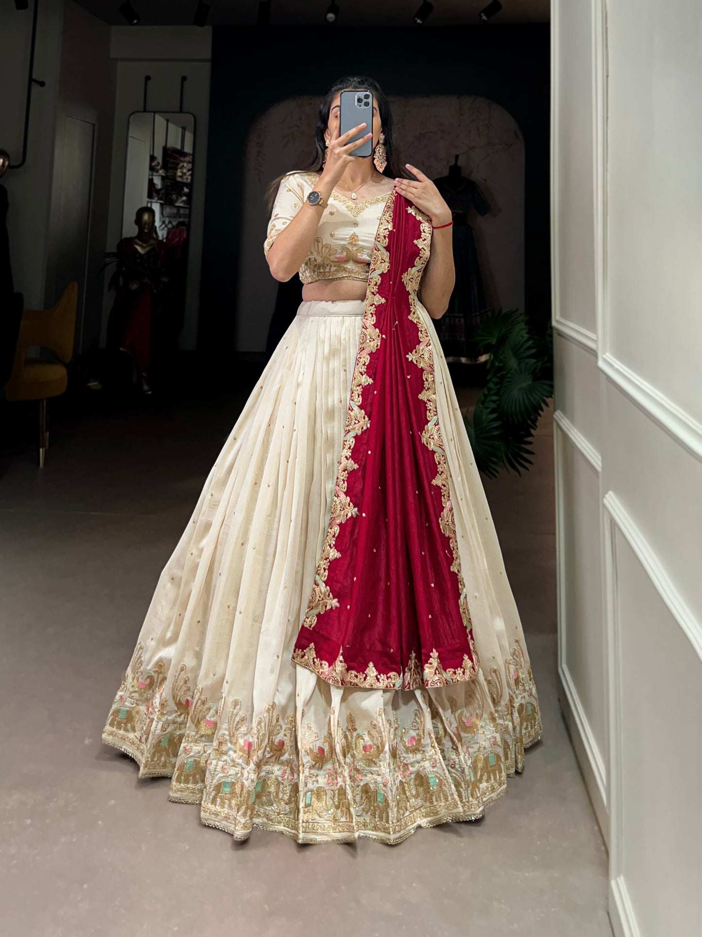 A bridesmaid statement in serene shades Lehenga Choli