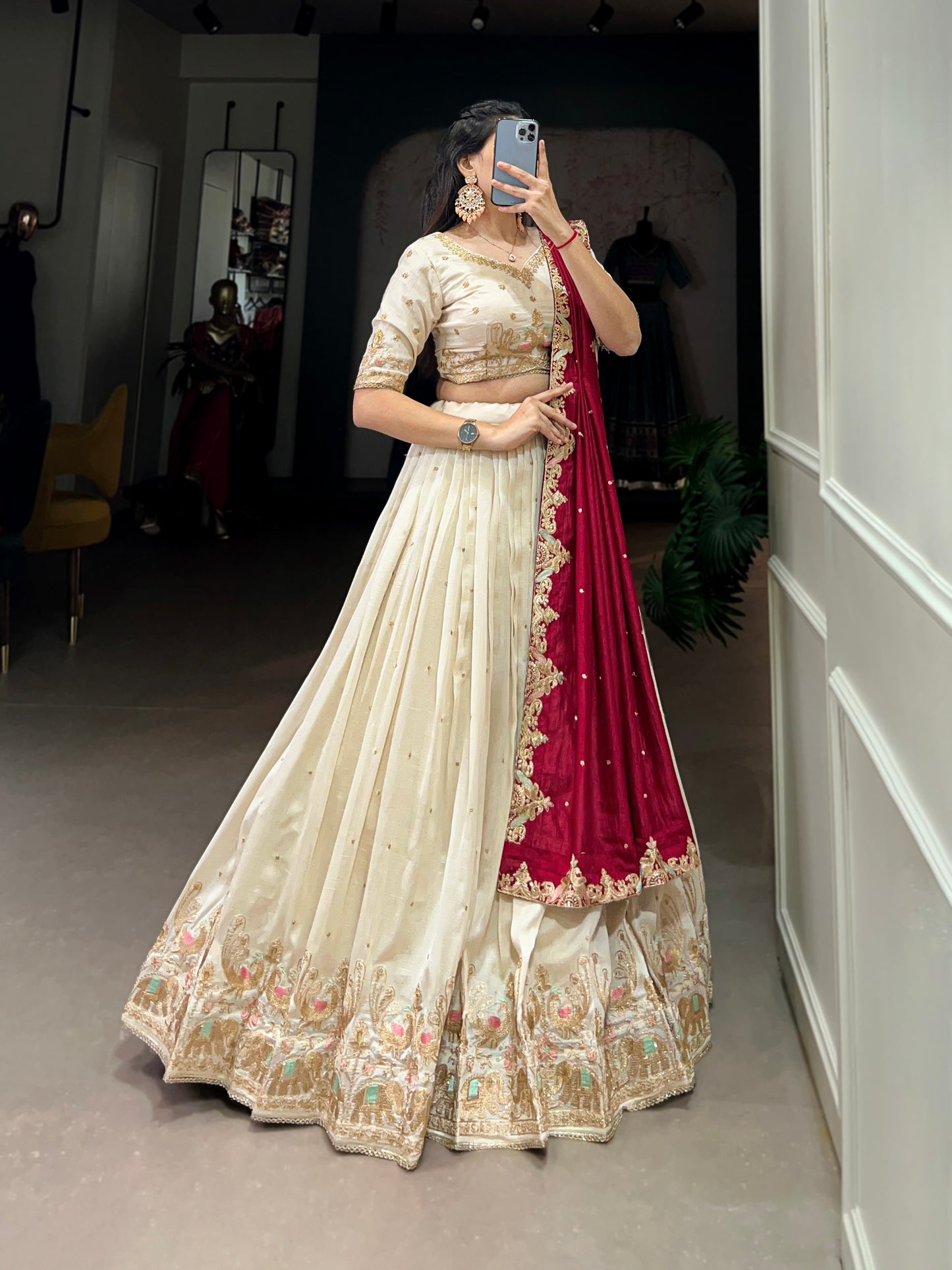 A bridesmaid statement in serene shades Lehenga Choli