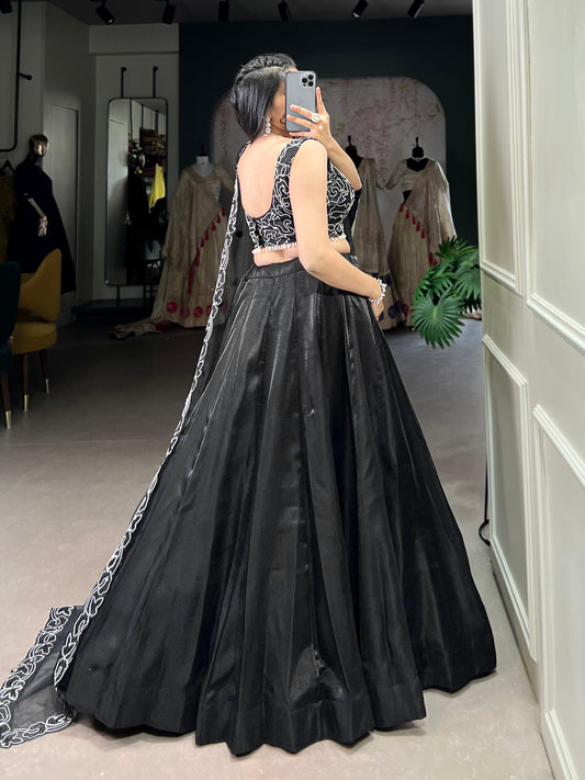 Elegance in every shade black Lehenga