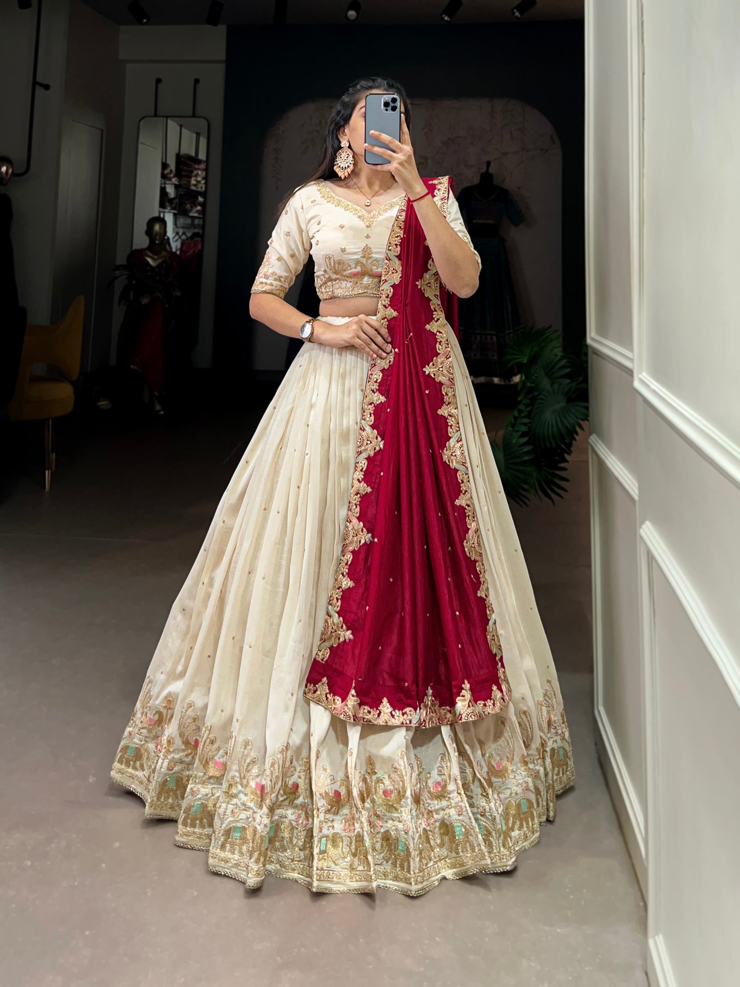 A bridesmaid statement in serene shades Lehenga Choli