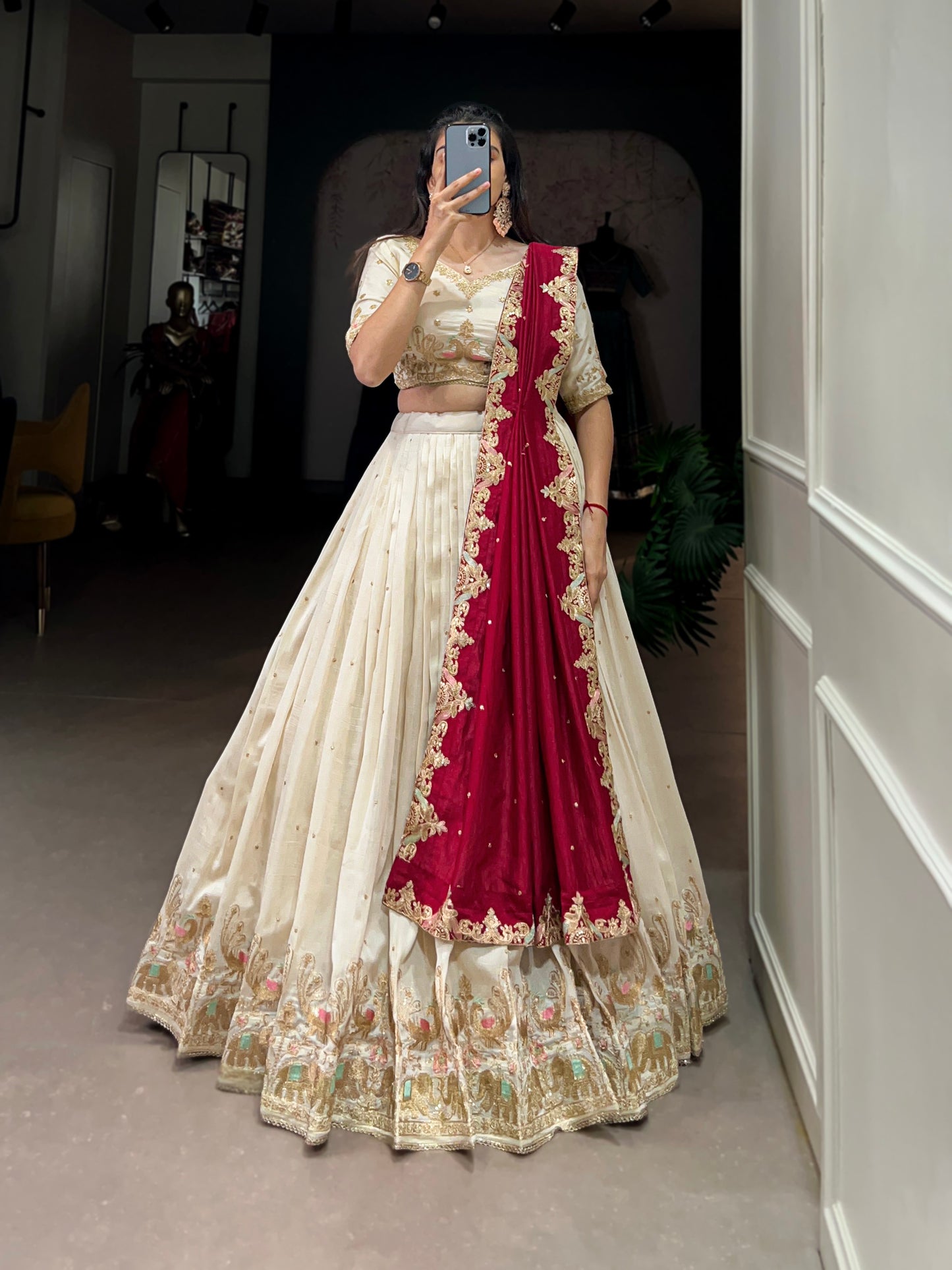 A bridesmaid statement in serene shades Lehenga Choli