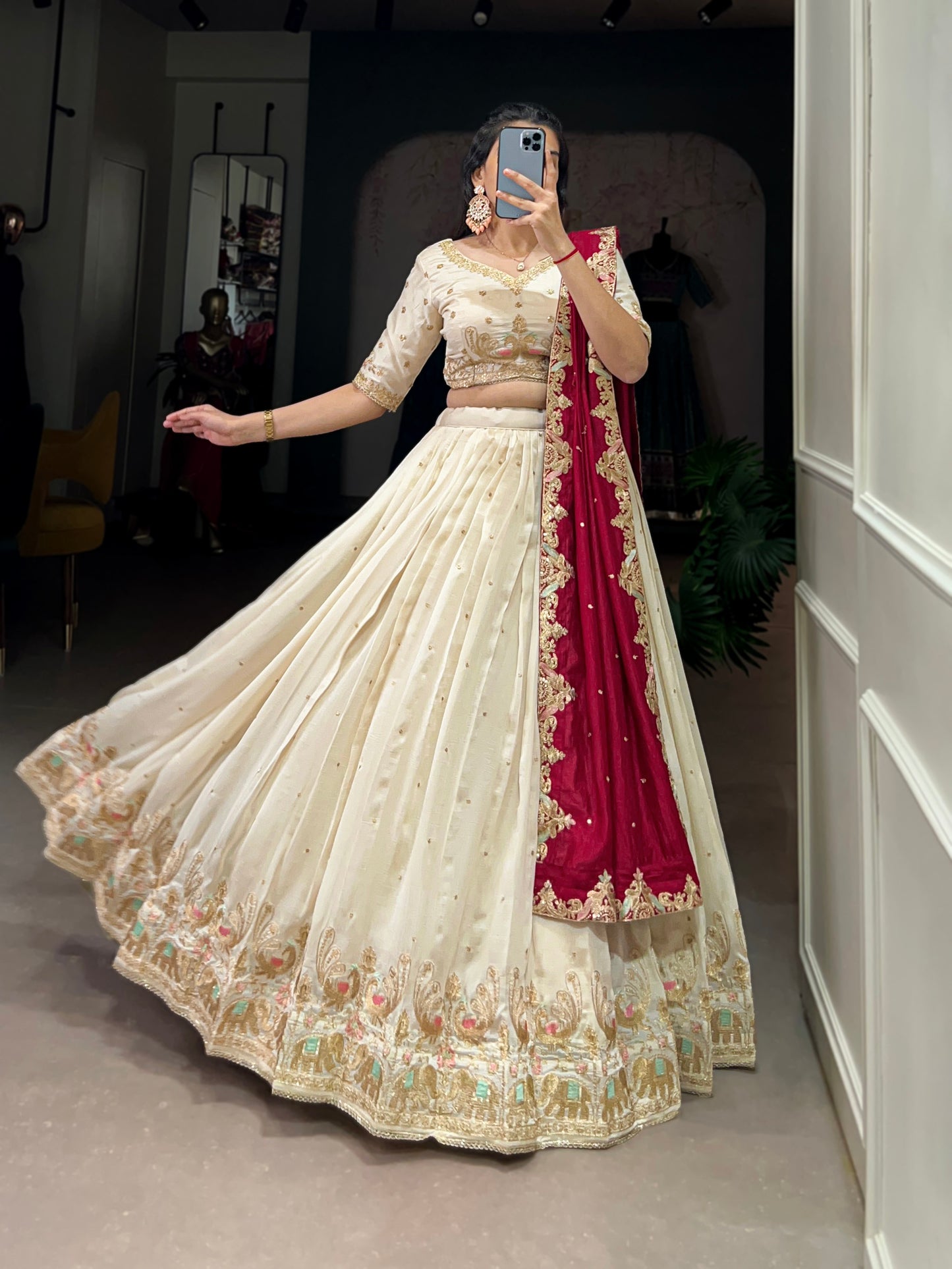 A bridesmaid statement in serene shades Lehenga Choli