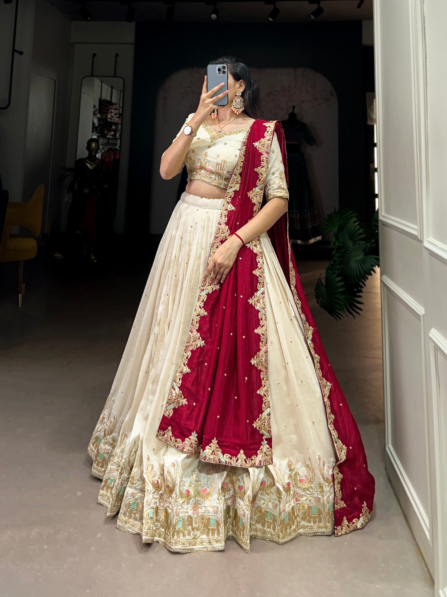 A bridesmaid statement in serene shades Lehenga Choli